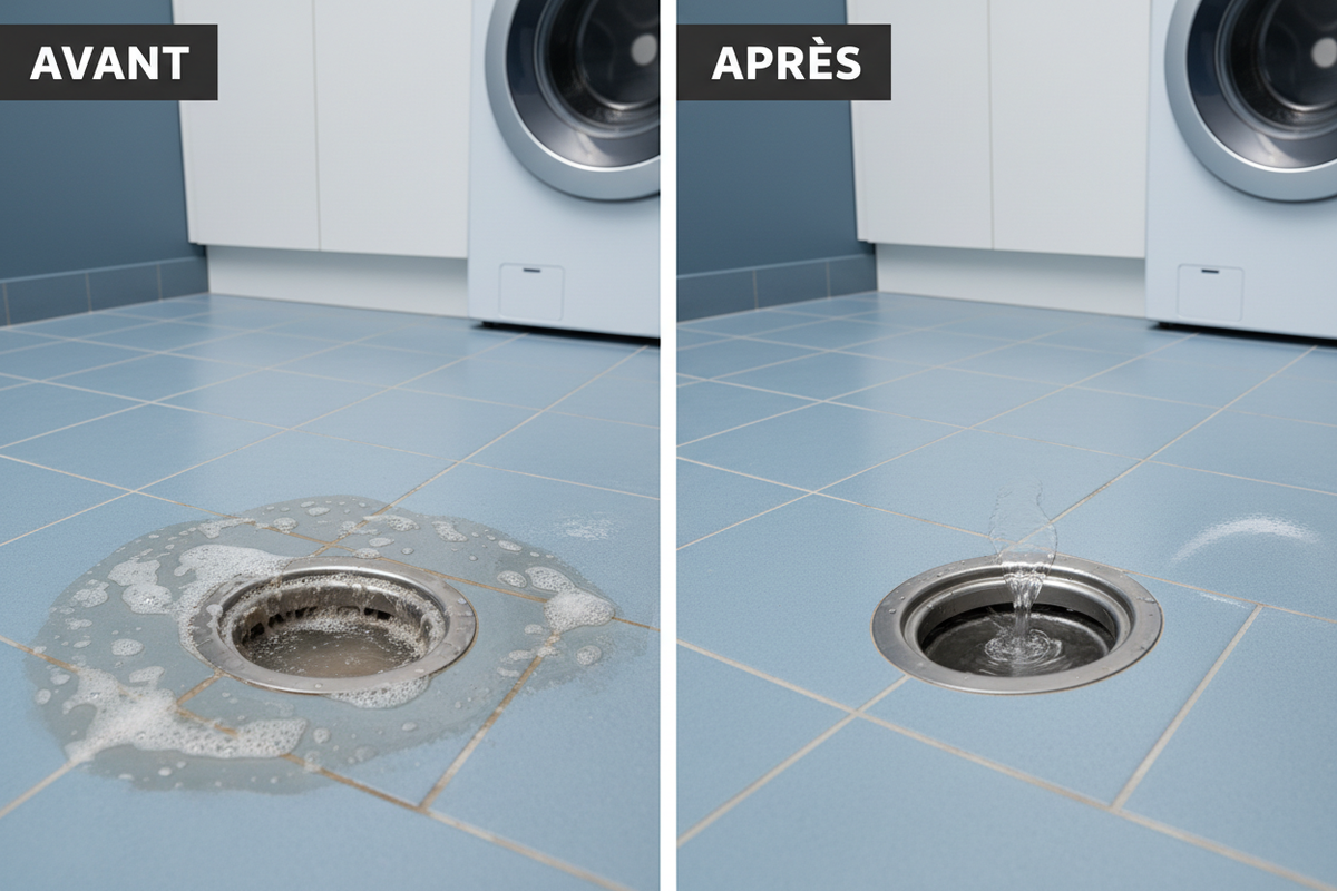 Avant Après - Canalisation buanderie