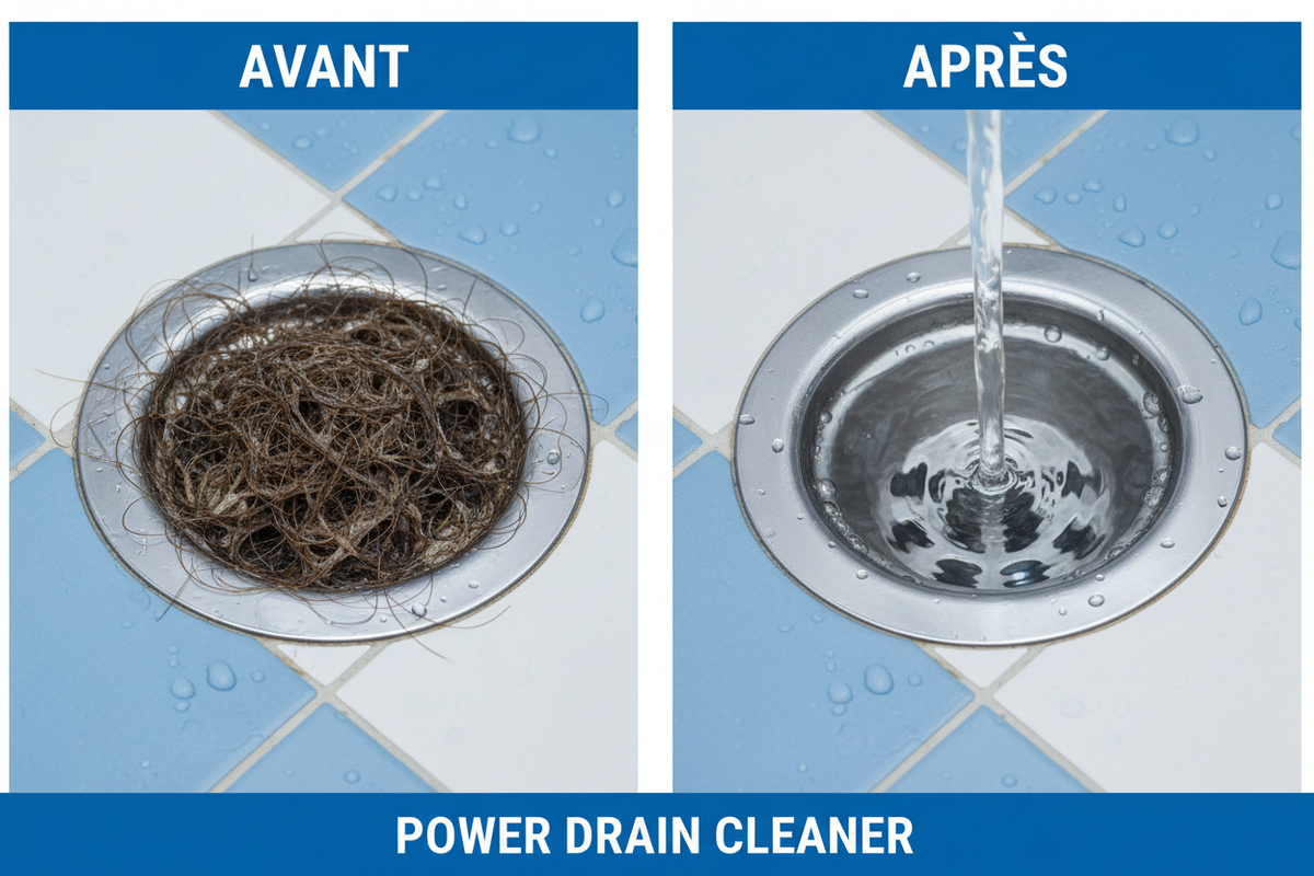 Avant Après - Douche débouchée