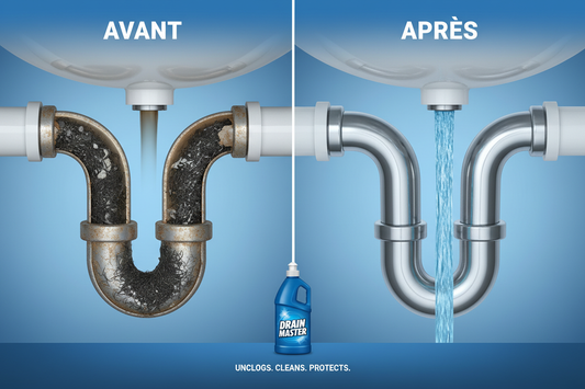 Avant Après - Tuyaux sous l'évier